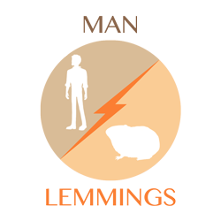 man vs lemmings link